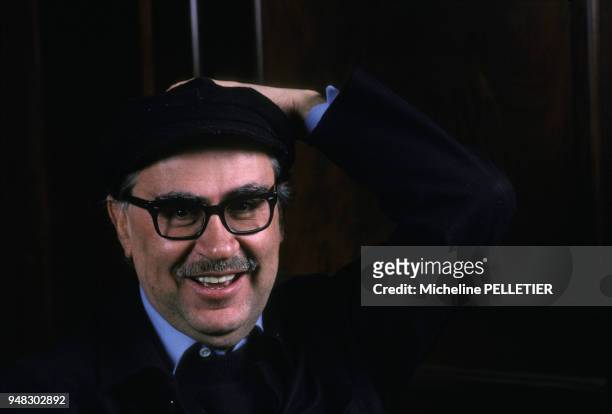 Close up Vittorio Taviani, réalisateur, en décembre 1984 en France.