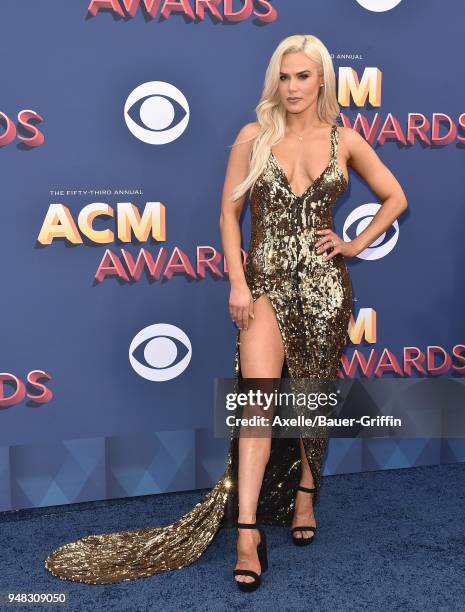 Professional wrestler Lana attends the 53rd Academy of Country Music Awards at MGM Grand Garden Arena on April 15, 2018 in Las Vegas, Nevada.