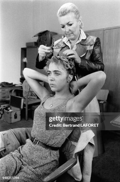 Actrice suisse Anne Bennent joue 'Lulu' sur le tournage du film de Walerian Borowczyk, le 1er octobre 1979 à Berlin, Allemagne.