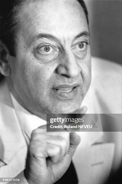 Nabih Berri, chef des milices Amal, le 3 juin 1985 à Beyrouth, Liban.