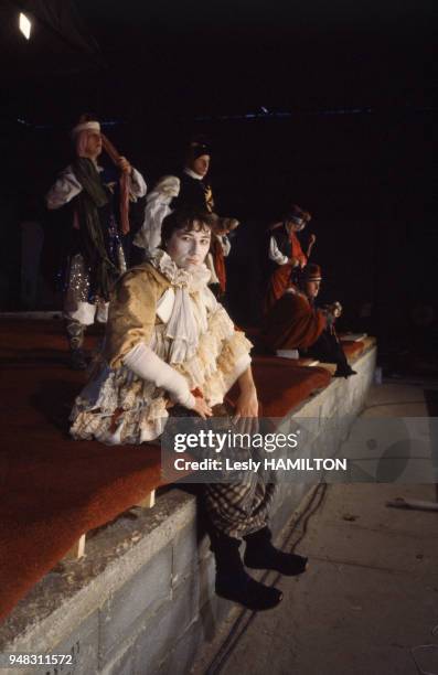 Richard II' de William Shakespeare par la compagnie du Théâtre du Soleil d'Ariane Mnouchkine en décembre 1981 à Paris, France.