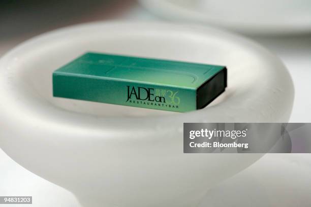 Box of matches sit in an ashtray at the restaurant Jade on 36, in Shanghai, China, on Wednesday, May 14, 2008. Chef Paul Pairet serves up the sort of...