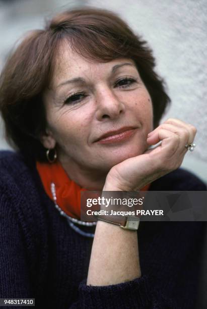 Françoise Arnoul, actrice, en octobre 1986 à Paris, France.