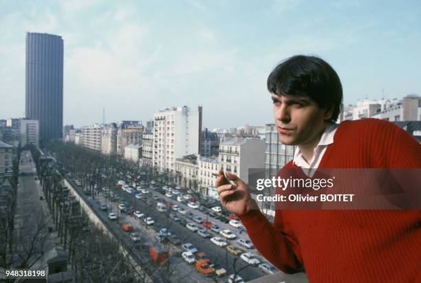 Portrait du dessinateur Enki Bilal en mars 1983 à Paris, France.