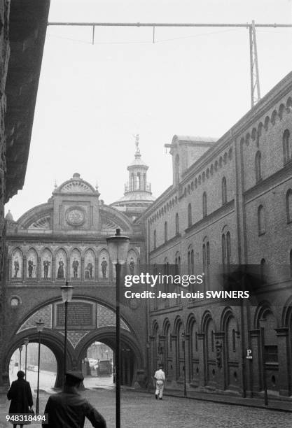 Bâtiment de la brasserie Carlsberg à Copenhague, en 1962, Danemark.