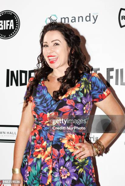 Actress Jan Anderson arriving to The Raindance Independent Filmmakers Ball in Café de Paris in London, United Kingdom, April 18, 2018.