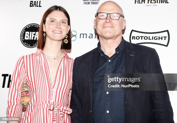 Producer Mark Stothert with his daughter Daisy is arriving to The Raindance Independent Filmmakers Ball in Café de Paris in London, United Kingdom,...