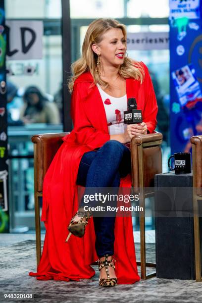 Jodie Sweetin discusses "Hollywood Darlings" with the Build Series at Build Studio on April 18, 2018 in New York City.