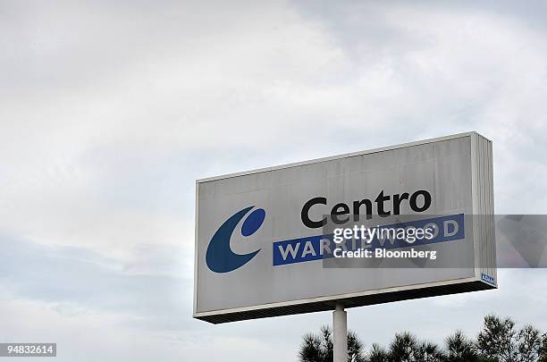 Sign for Centro Properties Group's Warriewood shopping center is displayed in the mall's parking lot, in Sydney, Australia, on Wednesday, Dec. 17,...