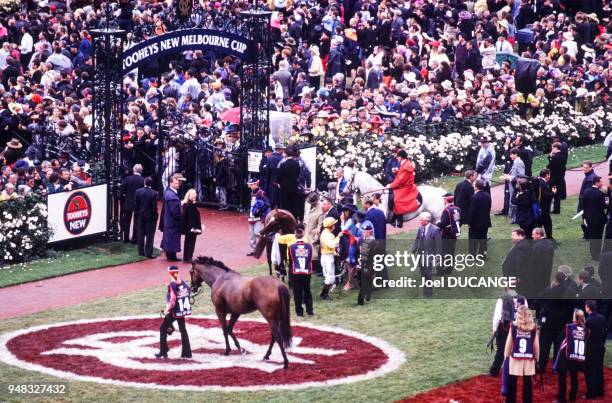 Course de la Melbourne Cup, en 2000, Australie.