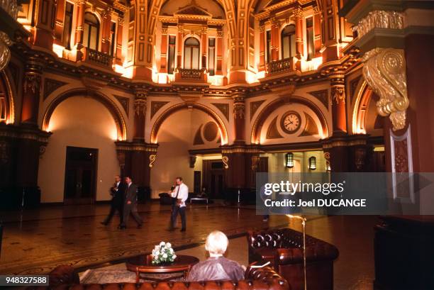 Intérieur du dôme de la Banque du ?333 Collins Street?, de la Commercial Bank of Australia Ltd, à Melbourne, en 2000, Australie.