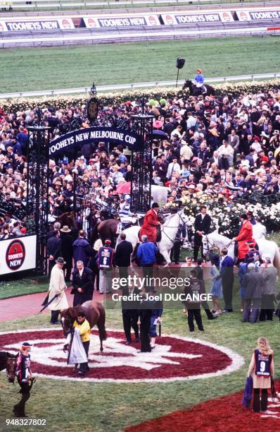 Course de la Melbourne Cup, en 2000, Australie.