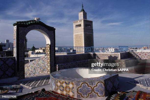 La grande mosquée de Tunis, en Tunisie, en avril 1988.