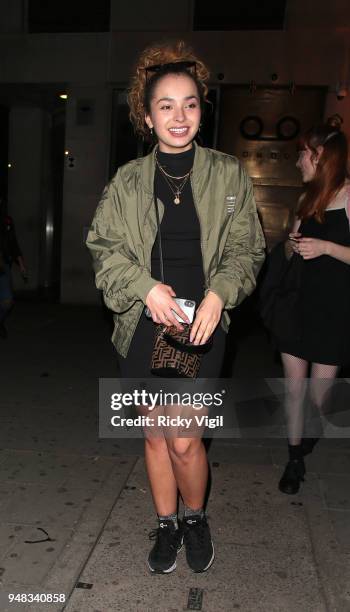 Ella Eyre seen attending St Tropez - pool party at The Haymarket Hotel on April 18, 2018 in London, England.