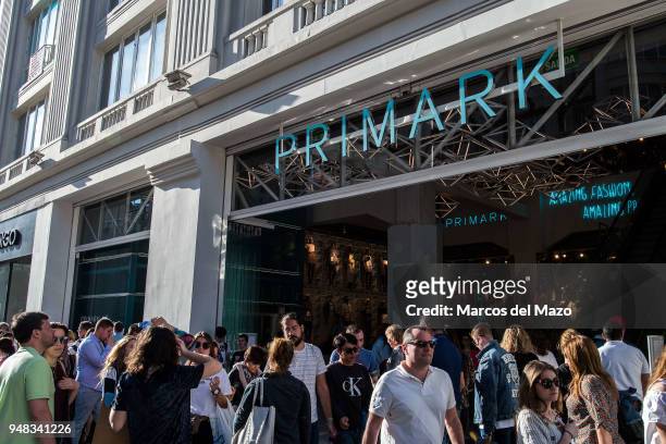 Primark shop in Gran Via street. Primark has turned over 8% more in the first half of its fiscal year. The British textile company owned by...