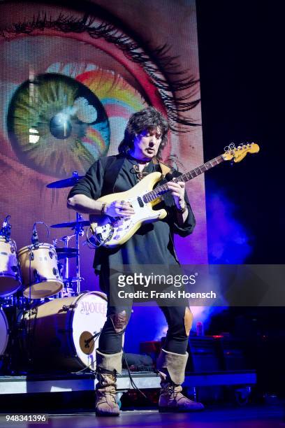 Ritchie Blackmore of the British band Ritchie Blackmore's Rainbow performs live on stage during a concert at the Velodrom on April 18, 2018 in...