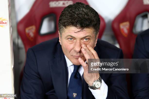 Walter Mazzarri, head coach of Torino FC, looks on before the Serie A football match between Torino Fc and Ac Milan. The match end in a tie 1-1.