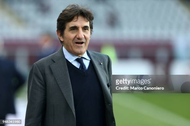 Chairman of Torino Urbano Cairo looks on before the Serie A football match between Torino Fc and Ac Milan . The match end in a tie 1-1.