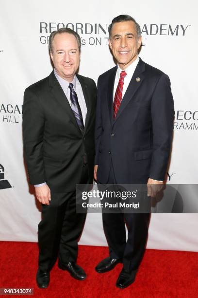 Chief Industry, Government and Member Relations Officer for the Recording Academy, Daryl Friedman and United States Representative Darrell Issa...