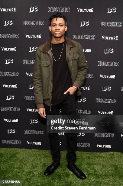 Tyrel Jackson Williams attends "Brockmire" Season 2 premiere at The Film Society of Lincoln Center, Walter Reade Theatre on April 18, 2018 in New...