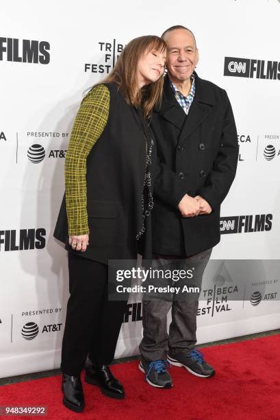 Laraine Newman and Gilbert Gottfried attend 2018 Tribeca Film Festival Opening Night Premiere Of "Love, Gilda" at Beacon Theatre on April 18, 2018 in...