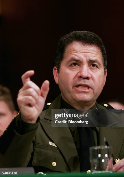 Border Patrol Chief David Aguilar testifies before the Senate Judiciary Committee Subcommittee on Terrorism, Technology, and Homeland Security and...