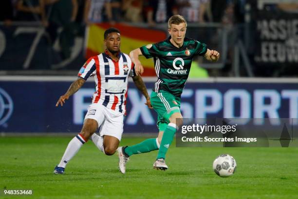 Giliano Wijnaldum of Willem II, Dylan Vente of Feyenoord during the Dutch Eredivisie match between Willem II v Feyenoord at the Koning Willem II...