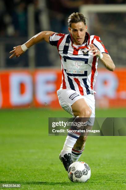 Fran Sol of Willem II during the Dutch Eredivisie match between Willem II v Feyenoord at the Koning Willem II Stadium on April 18, 2018 in Tilburg...