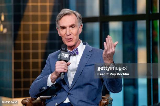 Bill Nye discusses "Bill Nye: Science Guy" and "True North" with the Build Series at Build Studio on April 18, 2018 in New York City.