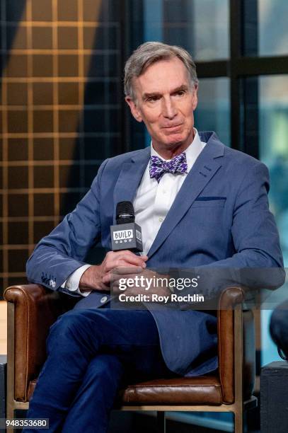 Bill Nye discusses "Bill Nye: Science Guy" and "True North" with the Build Series at Build Studio on April 18, 2018 in New York City.