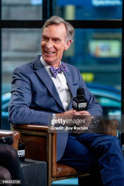 Bill Nye discusses "Bill Nye: Science Guy" and "True North" with the Build Series at Build Studio on April 18, 2018 in New York City.