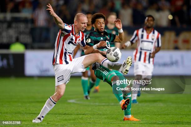 Elmo Lieftink of Willem II, Tonny Vilhena of Feyenoord during the Dutch Eredivisie match between Willem II v Feyenoord at the Koning Willem II...