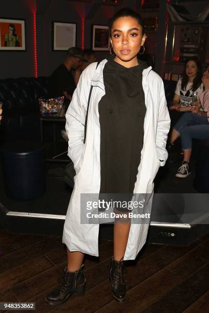 Rita Bernard-Shaw attends the Tape London x PMC launch party at Tape London on April 18, 2018 in London, England.