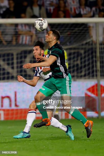 Ismail Azzaoui of Willem II, Sofyan Amrabat of Feyenoord during the Dutch Eredivisie match between Willem II v Feyenoord at the Koning Willem II...