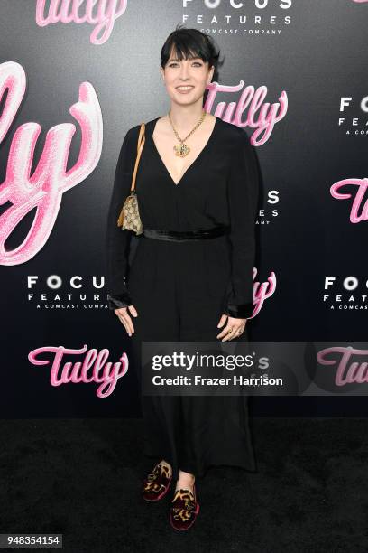 Diablo Cody attends the premiere of Focus Features' "Tully" at Regal LA Live Stadium 14 on April 18, 2018 in Los Angeles, California.