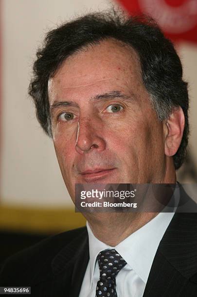 Guy L. Saint-Pierre, president and CEO, Canada Deposit Insurance Corporation, is seen at the Empire Club of Canada for a speech by Nicolas Le Pen,...