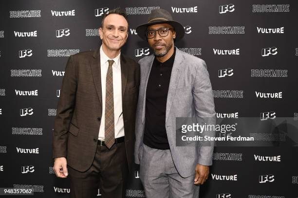 Hank Azaria and Maurice Marable attend "Brockmire" Season 2 premiere at The Film Society of Lincoln Center, Walter Reade Theatre on April 18, 2018 in...