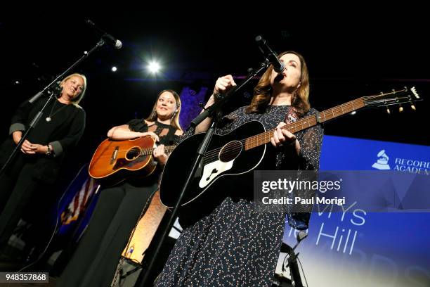 Singer/songwriters The Love Junkies perform onstage during Grammys on the Hill Awards Dinner on April 18, 2018 in Washington, DC.