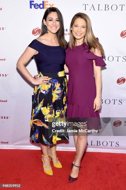 Erielle Reshef and Ginger Zee attend the Dress for Success Be Bold Gala at Cipriani Wall Street on April 18, 2018 in New York City.