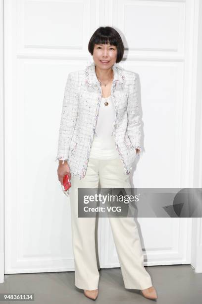 Vogue China editor-in-chief Angelica Cheung attends Chanel Coco Crush event on April 18, 2018 in Beijing, China.