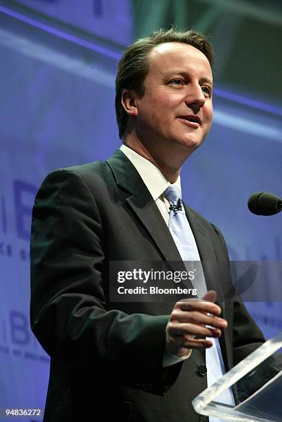 David Cameron, MP, speaks at the Confederation of British Industry annual conference in Islington, north London, Monday, November 28, 2005.