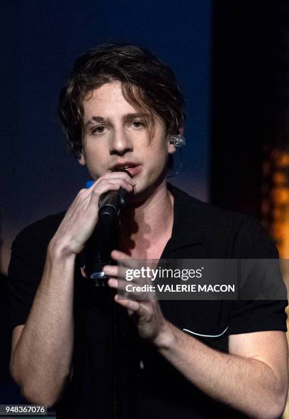 Singer/songwriter Charlie Puth performs at the The Peppermint Club, on April 17, 2018 in West Hollywood, California. Charlie Puth's silky falsetto...