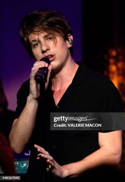 Singer/songwriter Charlie Puth performs at the The Peppermint Club, on April 17, 2018 in West Hollywood, California. Charlie Puth's silky falsetto...