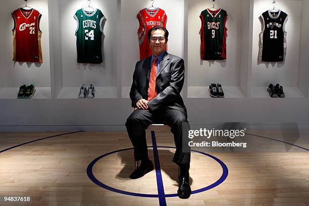 Tim Chen, chief executive officer of Greater China for the National Basketball Association , poses for a portrait at the company's office in Beijing,...