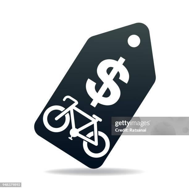 bicycle price tag - bike shop stock illustrations