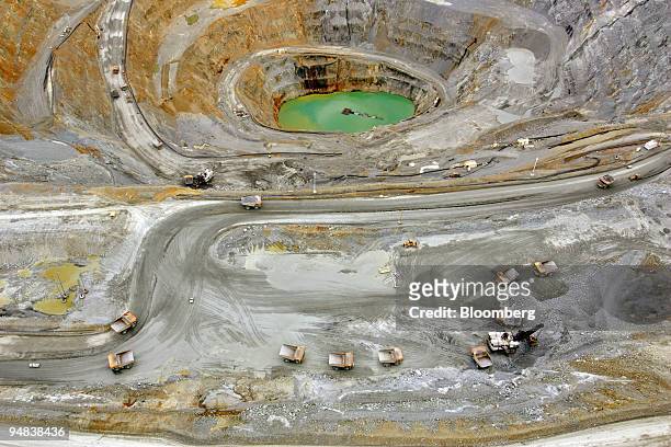 Newmont Nusa Tenggara's copper mining operations are carried out on various levels of the company's massive Batu Hijau pit on the southwestern tip of...