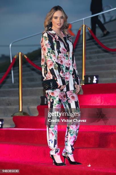 Fabiola Guajardo attends the Dolce & Gabbana Alta Moda and Alta Sartoria collections fashion show at Soumaya Museum on April 18, 2018 in Mexico City,...