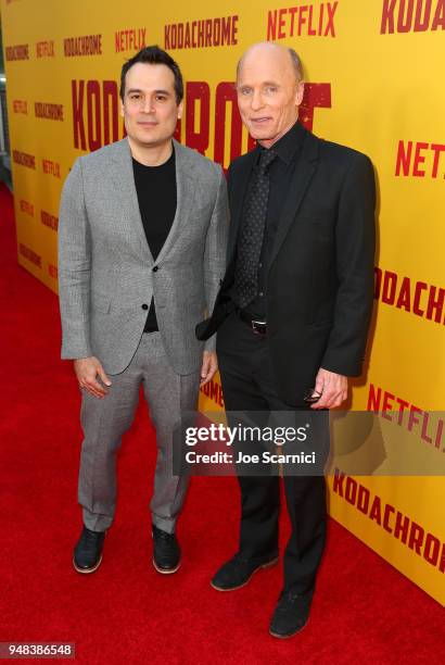Mark Raso and Ed Harris attend Los Angeles special screening of Netflix's film 'KODACHROME' on April 18, 2018 in Hollywood, California.