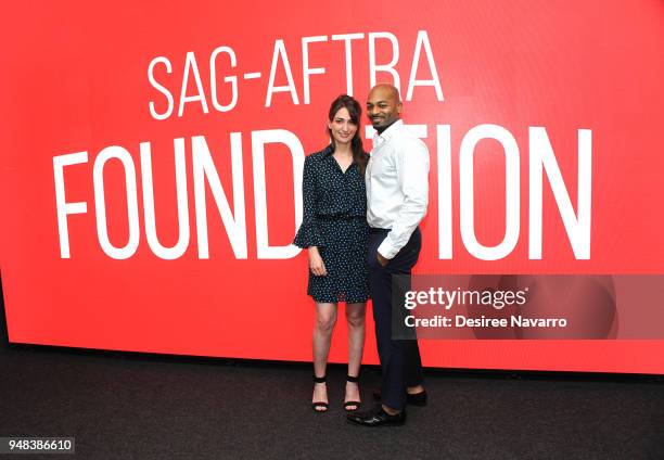 Singer Sara Bareilles and actor Brandon Victor Dixon attend SAG-AFTRA Foundation Conversatons: 'Jesus Christ Superstar Live In Concert' at The Robin...