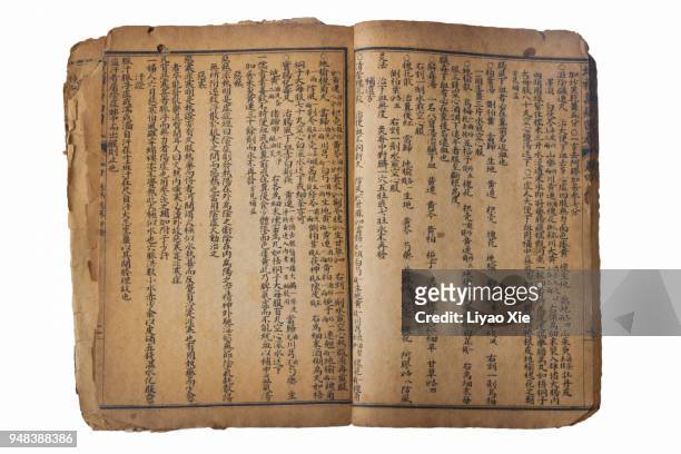 chinese ancient medical book - ancient stock pictures, royalty-free photos & images